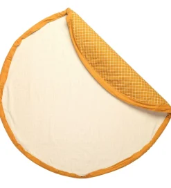 Play&Go Legetæpper Og Legegulve|Legetæppe - Ø140 - Grid Mustard