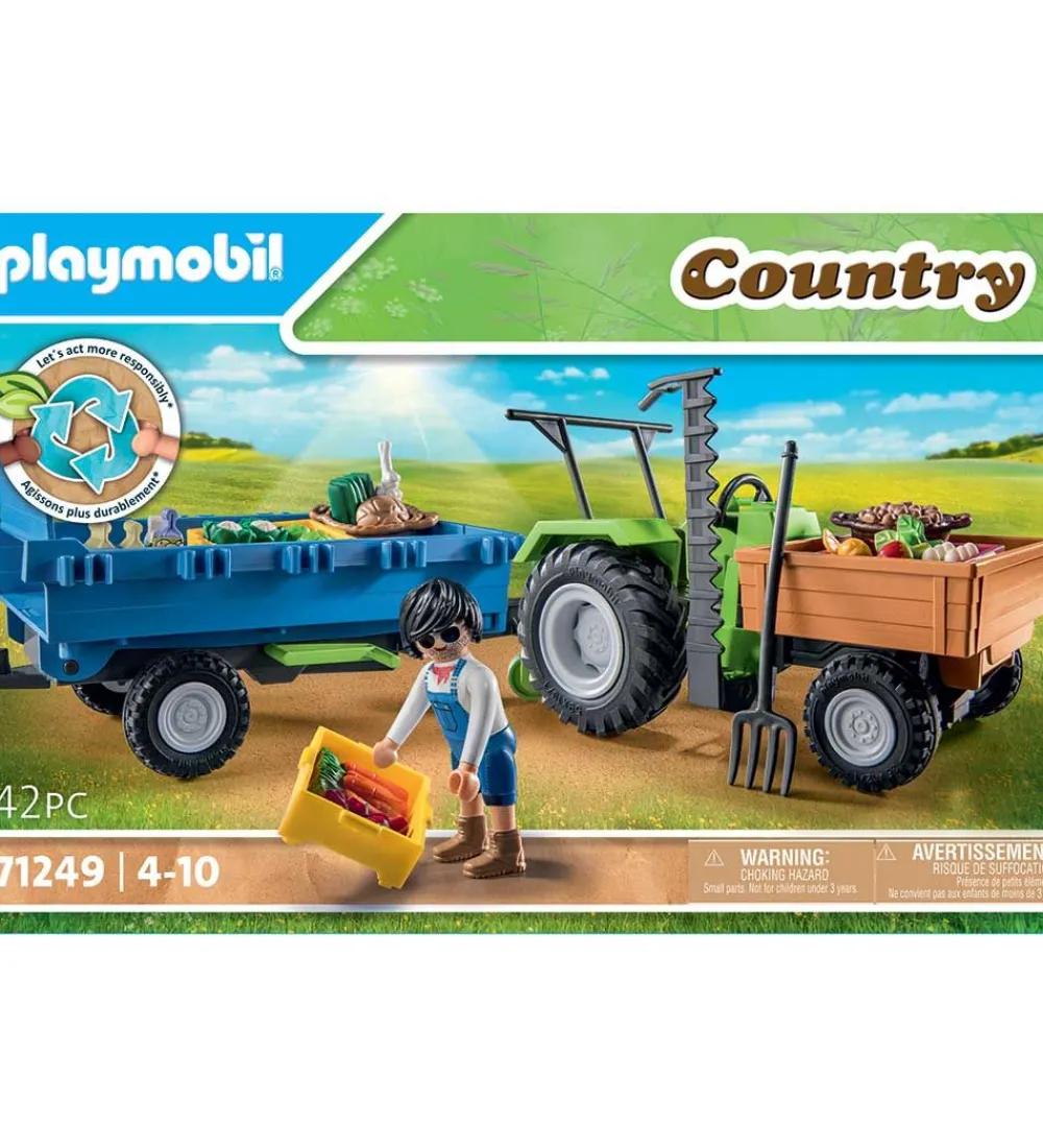 Playmobil Traktorer|Country - Traktor m. Trailer - 71249 - 42 Dele