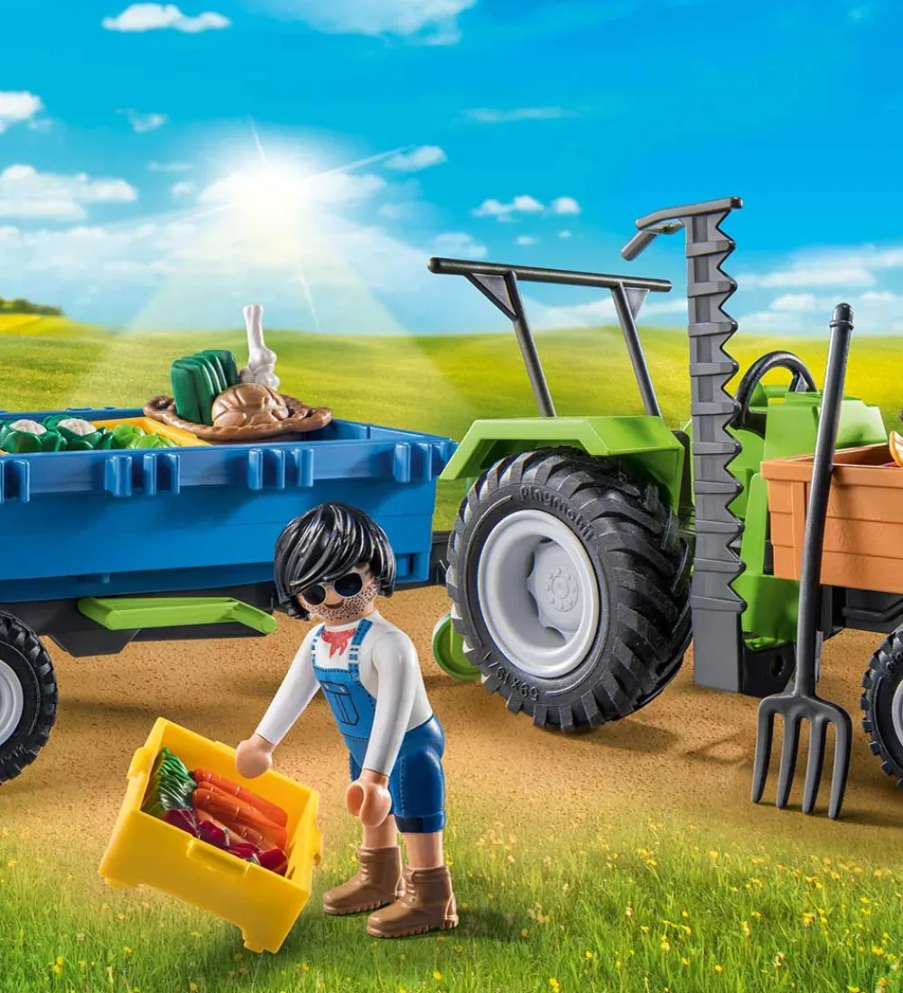 Playmobil Traktorer|Country - Traktor m. Trailer - 71249 - 42 Dele