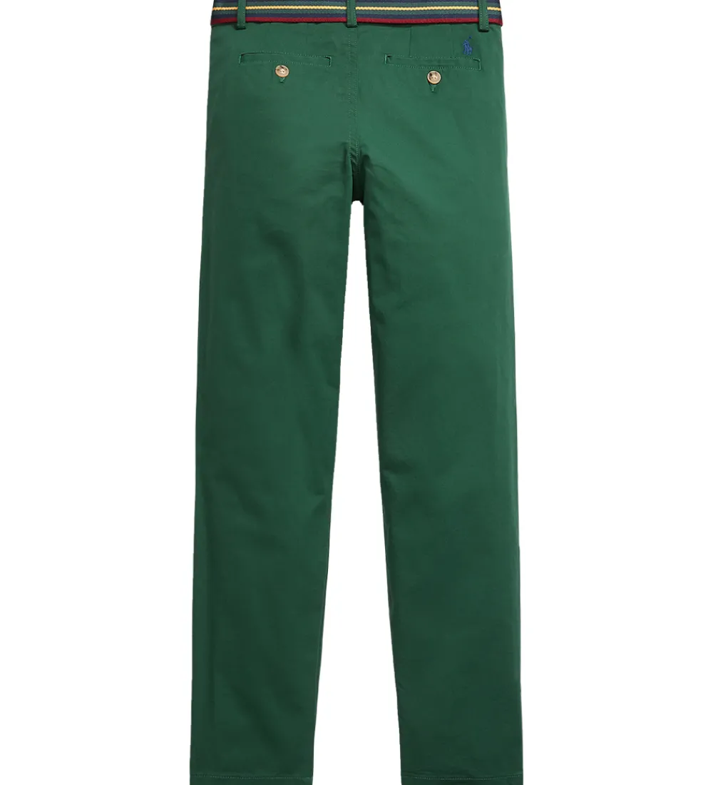 Børn Polo Ralph Lauren Konfirmationstøj>Bukser - Bedford - Grøn m. Bælte
