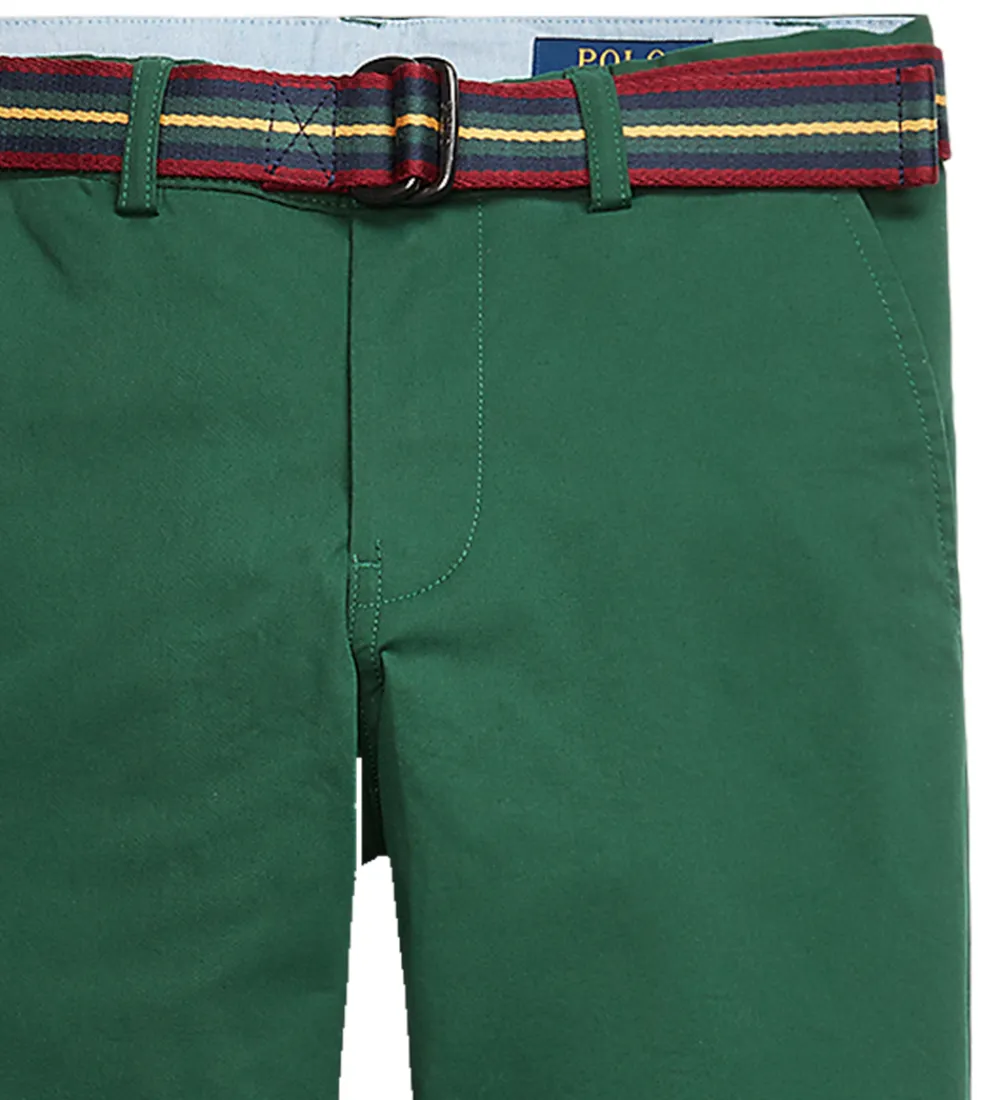 Børn Polo Ralph Lauren Konfirmationstøj>Bukser - Bedford - Grøn m. Bælte