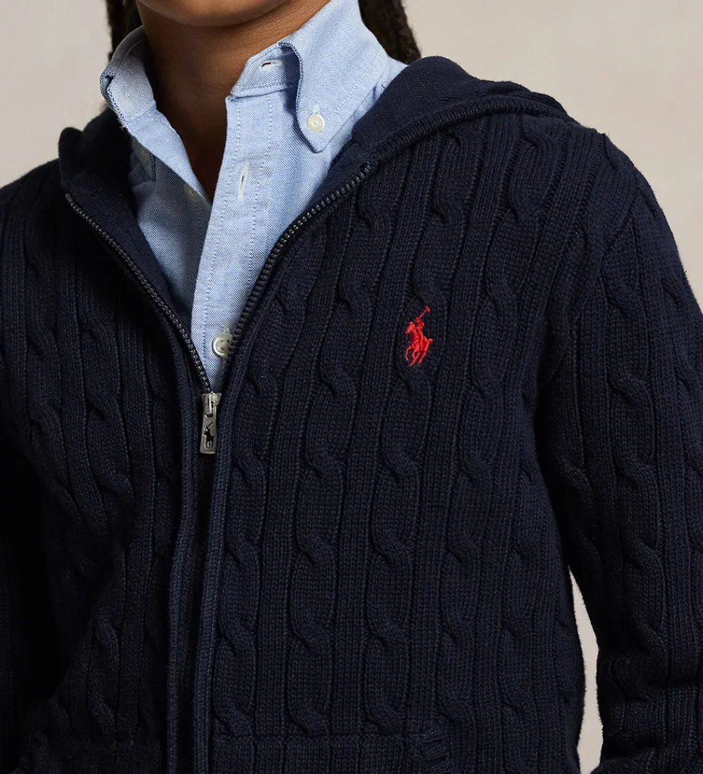 Børn Polo Ralph Lauren Striktrøjer>Cardigan - Strik - Navy