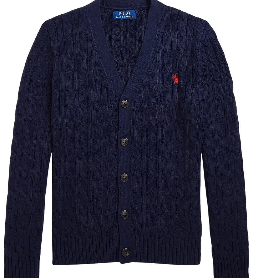 Børn Polo Ralph Lauren Striktrøjer|Cardigan - Strik - Cable - Navy