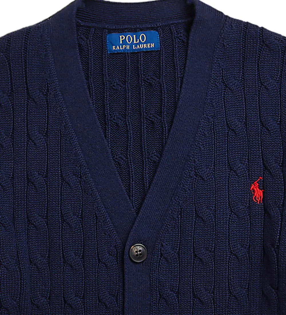 Børn Polo Ralph Lauren Striktrøjer|Cardigan - Strik - Cable - Navy