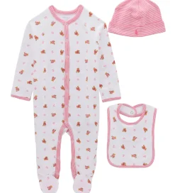 Polo Ralph Lauren Savlesmække>Gaveæske - 3 Dele - Hvid/Rosa m. Bamser