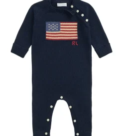 Børn Polo Ralph Lauren Heldragter>Heldragt - Strik - Hunter Navy m. Flag