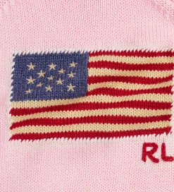 Børn Polo Ralph Lauren Heldragter|Heldragt - Strik - Acacia Pink m. Flag