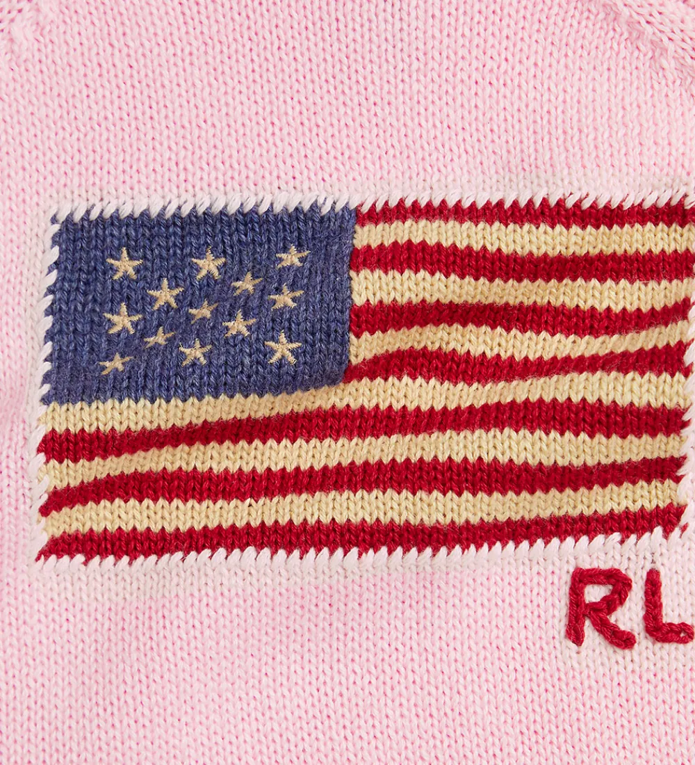 Børn Polo Ralph Lauren Heldragter|Heldragt - Strik - Acacia Pink m. Flag