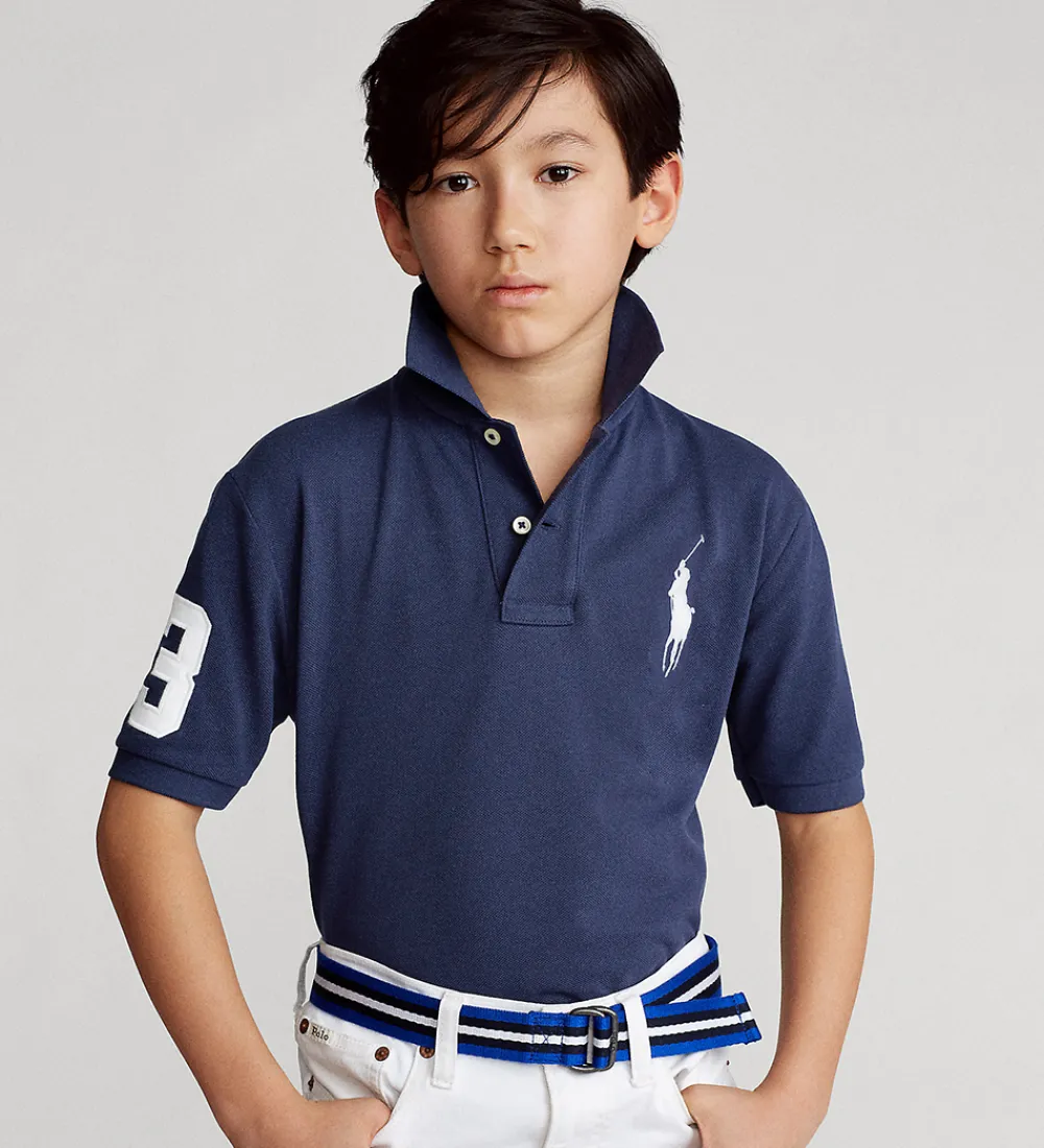 Børn Polo Ralph Lauren T-Shirts>Polo - Refined Navy m. Hvid