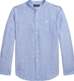 Børn Polo Ralph Lauren Konfirmationstøj>Skjorte - Postboy - Blå/Hvidstribet