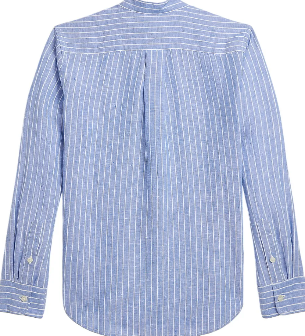 Børn Polo Ralph Lauren Konfirmationstøj>Skjorte - Postboy - Blå/Hvidstribet