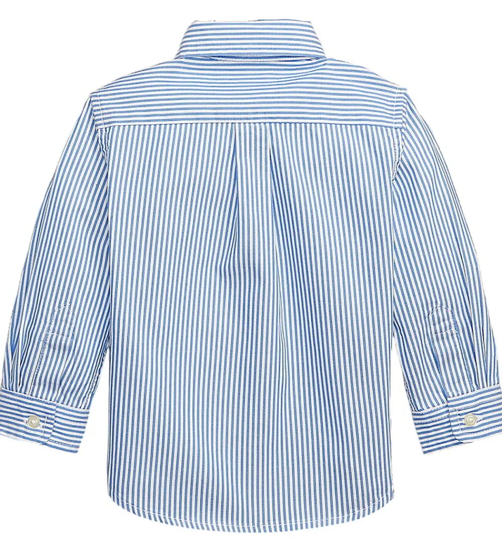 Børn Polo Ralph Lauren Konfirmationstøj>Skjorte - Slim Fit - Blå/Hvidstribet