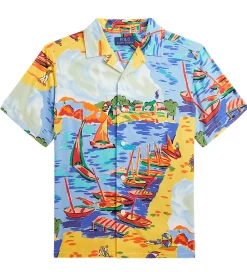 Børn Polo Ralph Lauren Konfirmationstøj|Skjorte - Andy Camp - Multifarvet m. Strandpri