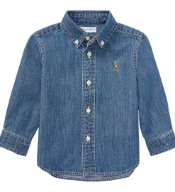 Børn Polo Ralph Lauren Skjorter|Konfirmationstøj|Skjorte - Denim - Dark Blue