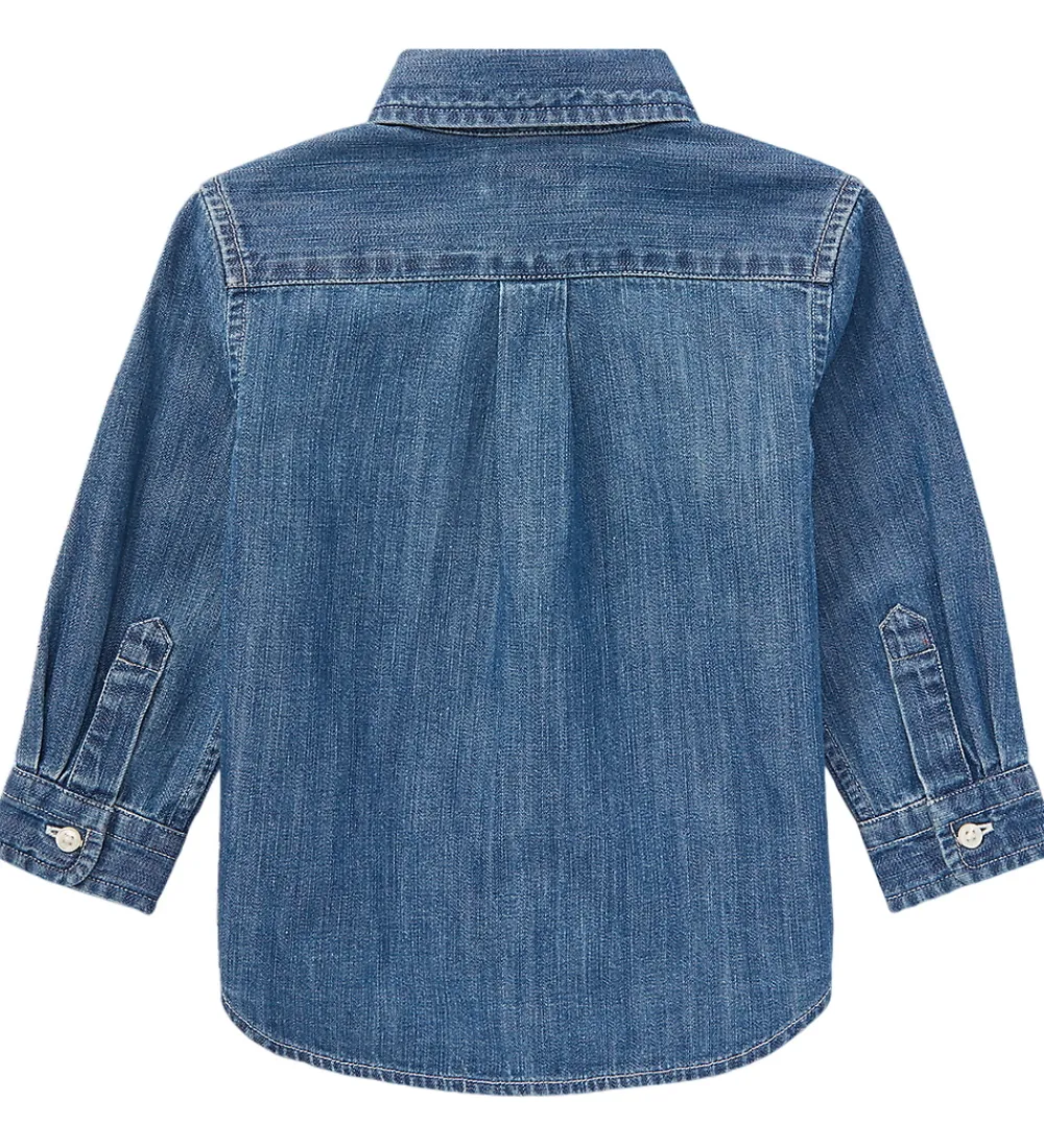 Børn Polo Ralph Lauren Skjorter|Konfirmationstøj|Skjorte - Denim - Dark Blue