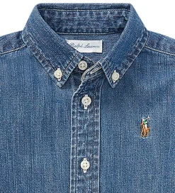 Børn Polo Ralph Lauren Skjorter|Konfirmationstøj|Skjorte - Denim - Dark Blue