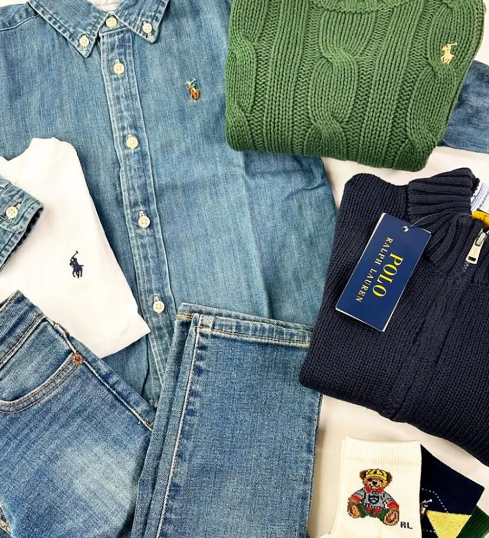 Børn Polo Ralph Lauren Skjorter|Konfirmationstøj|Skjorte - Denim - Dark Blue