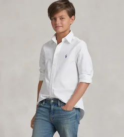 Børn Polo Ralph Lauren Konfirmationstøj|Skjorte - Hør - Hvid