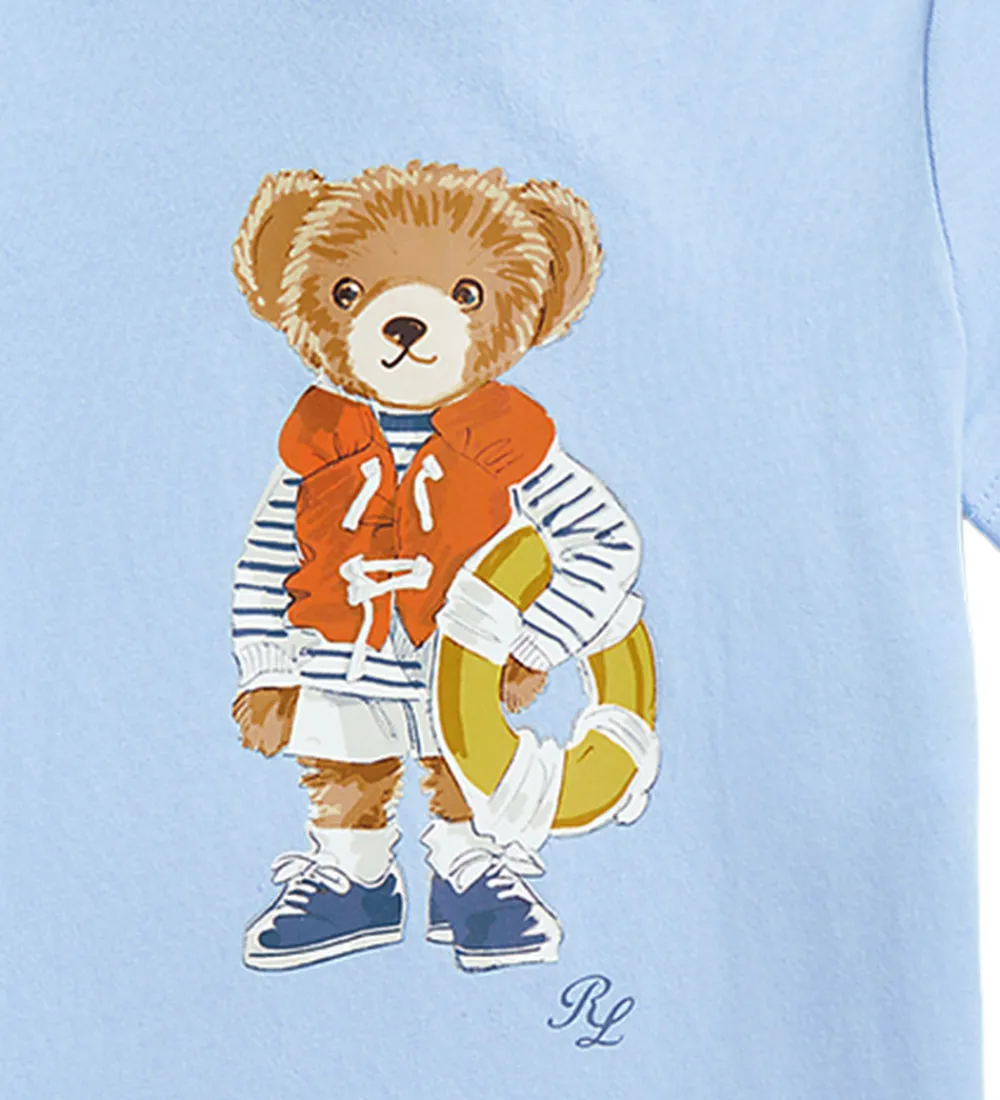 Børn Polo Ralph Lauren Sommerdragter>Sommerdragt - Lyseblå m. Bamse