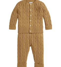Børn Polo Ralph Lauren Striktrøjer|Sæt - Cardigan/Bukser - Strik - Classic Camel