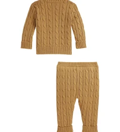 Børn Polo Ralph Lauren Striktrøjer|Sæt - Cardigan/Bukser - Strik - Classic Camel
