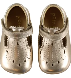 Pom Pom Begyndersko>Ballerina hjemmesko - T-bar - Dusry Gold