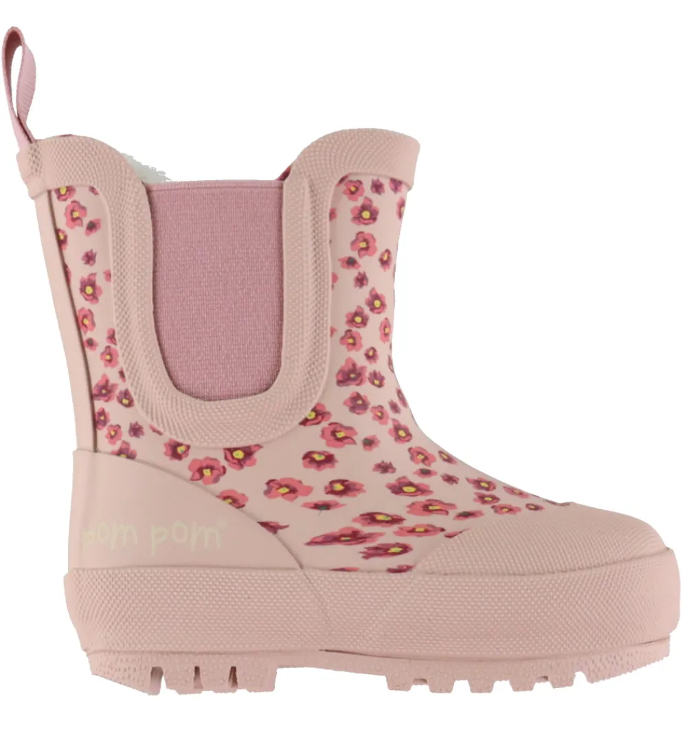 Pom Pom Gummistøvler|Gummistøvler m. For - Ankel - Autumn Anemone Mini