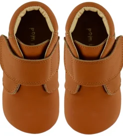 Børn Pom Pom Børnesko Og Babysko|Begyndersko>Skindfutter - Beginners Velcro - Noos - Camel
