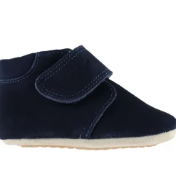 Pom Pom Begyndersko>Skindfutter - Beginners Velcro - Navy Suede
