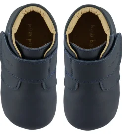 Børn Pom Pom Børnesko Og Babysko|Begyndersko>Skindfutter - Beginners Velcro - Noos - Navy