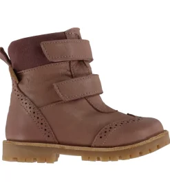 Pom Pom Vinterstøvler>Vinterstøvler - Broque Velcro Boot Tex - Dark Rose