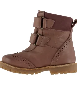 Pom Pom Vinterstøvler>Vinterstøvler - Broque Velcro Boot Tex - Dark Rose