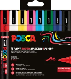 Posca Tuscher Og Farver|Kreativ Leg>Tuscher - PC-5BR - 8 stk. - Multifarvet