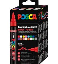 Posca Tuscher Og Farver|Kreativ Leg>Tuscher - PC5BR - 16 stk. - Multifarvet