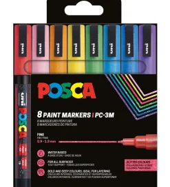 Posca Tuscher Og Farver>Tuscher - PC-3M - 8 stk. - Multifarvet m. Glimmer