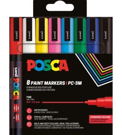 Posca Tuscher Og Farver|Tuscher - PC-3M - 8 stk. - Multifarvet