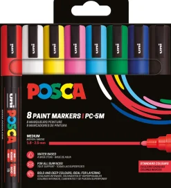 Posca Tuscher Og Farver>Tuscher - PC-5M - 8 stk. - Multifarvet