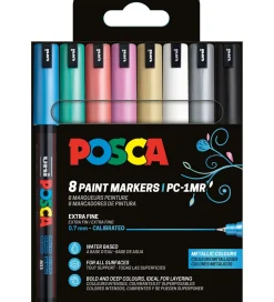 Posca Tuscher Og Farver|Tuscher - PC-1M - 8 stk. - Metallic Farver