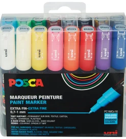 Posca Tuscher Og Farver>Tuscher - PC-1M - 16 stk. - Multifarvet
