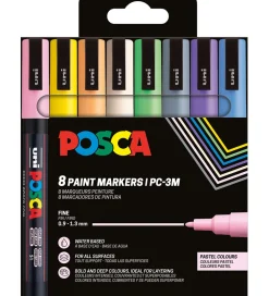 Posca Tuscher Og Farver|Tuscher - PC-3M - 8 stk. - Pastelfarver