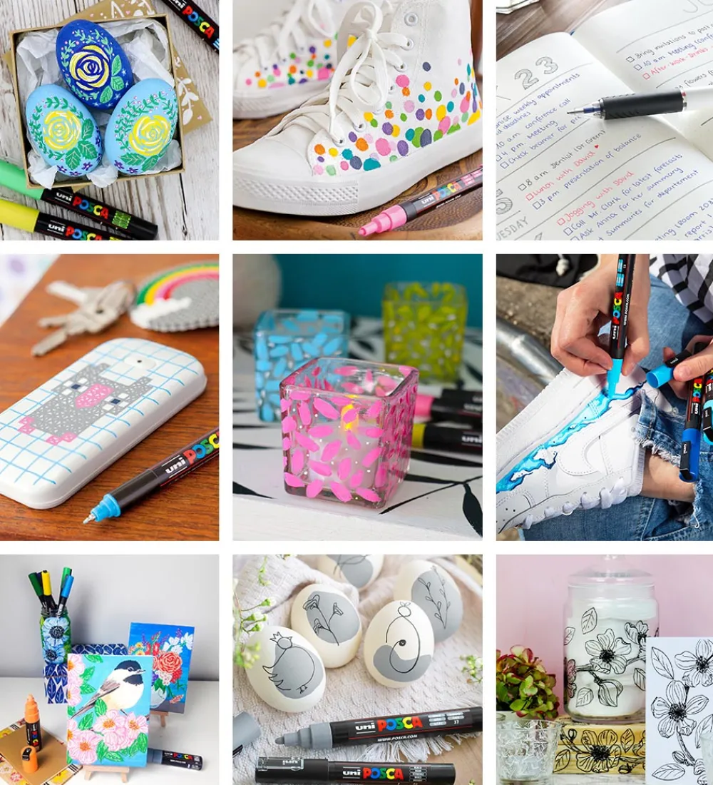 Posca Tuscher Og Farver|Kreativ Leg|Tuscher - PC-5M - 8 stk. - Manga Hero