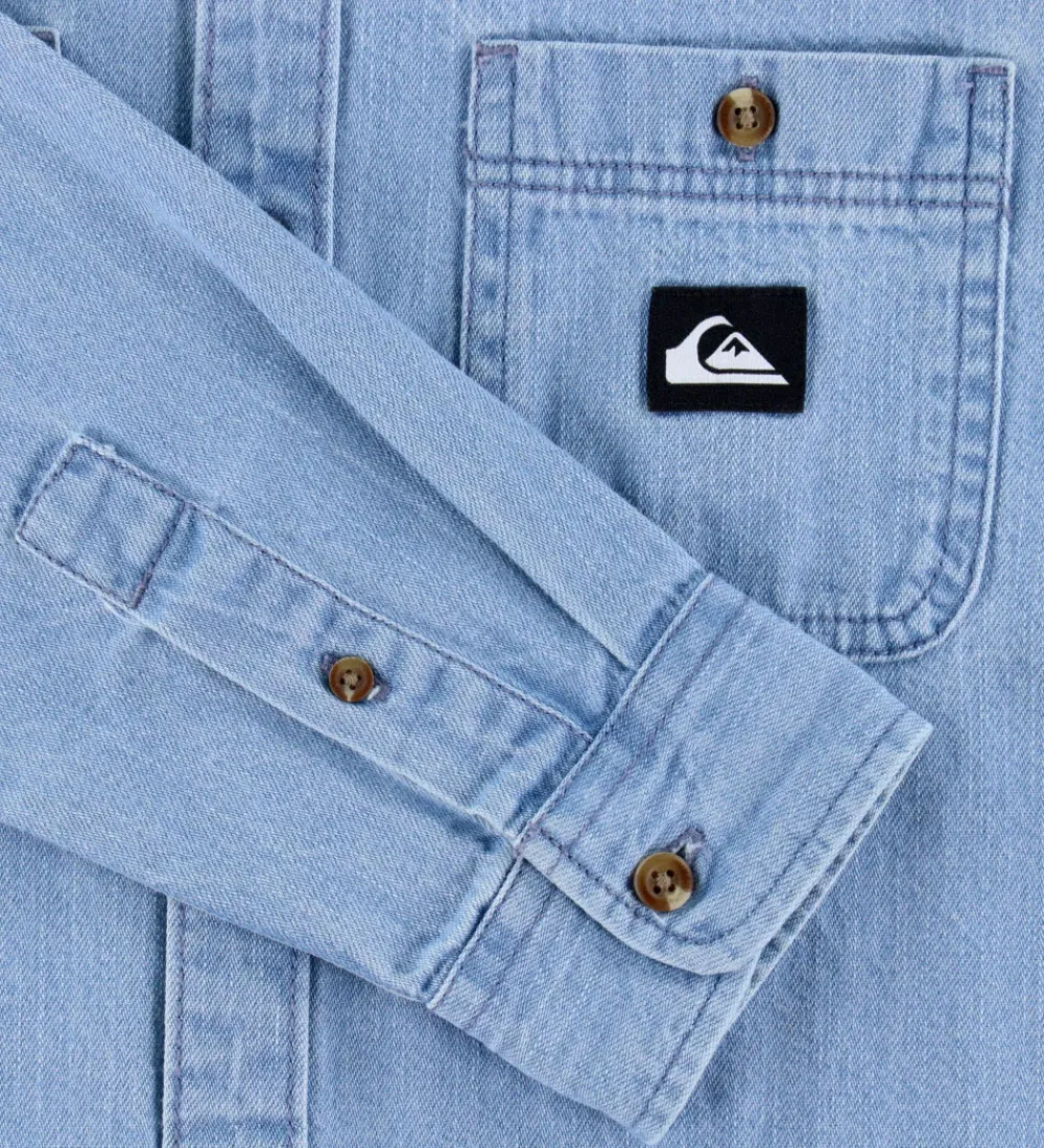 Børn Quiksilver Skjorter|Denimskjorte - Bozeman - Flint Stone