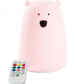 Rabbit & Friends Natlamper|Fritstående Lamper|Lampe - Bjørn - 17x11 cm - Rose