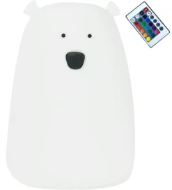 Rabbit & Friends Natlamper|Lampe - Stor Bjørn m. Fjernbetjening - 11x17 cm