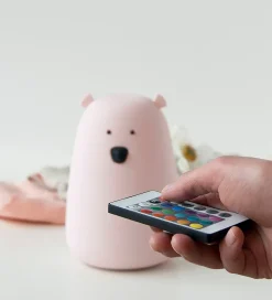 Rabbit & Friends Natlamper|Lampe - Stor Bjørn m. Fjernbetjening - 11x17 cm