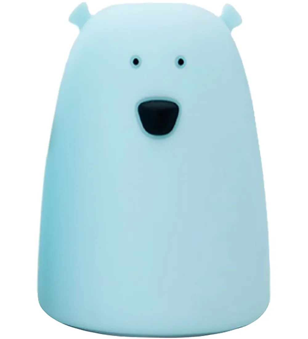 Rabbit & Friends Natlamper|Lampe - 11x17 cm - Stor Bjørn - Blå