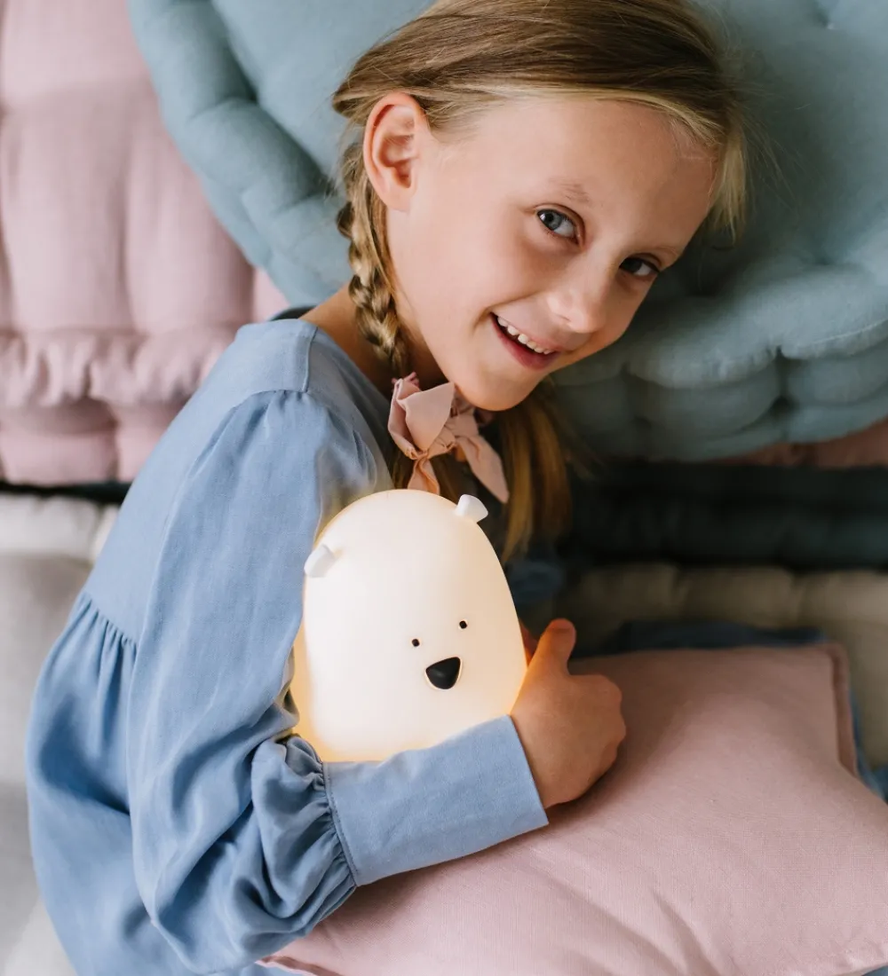 Rabbit & Friends Natlamper|Lampe - 11x17 cm - Stor Bjørn - Blå