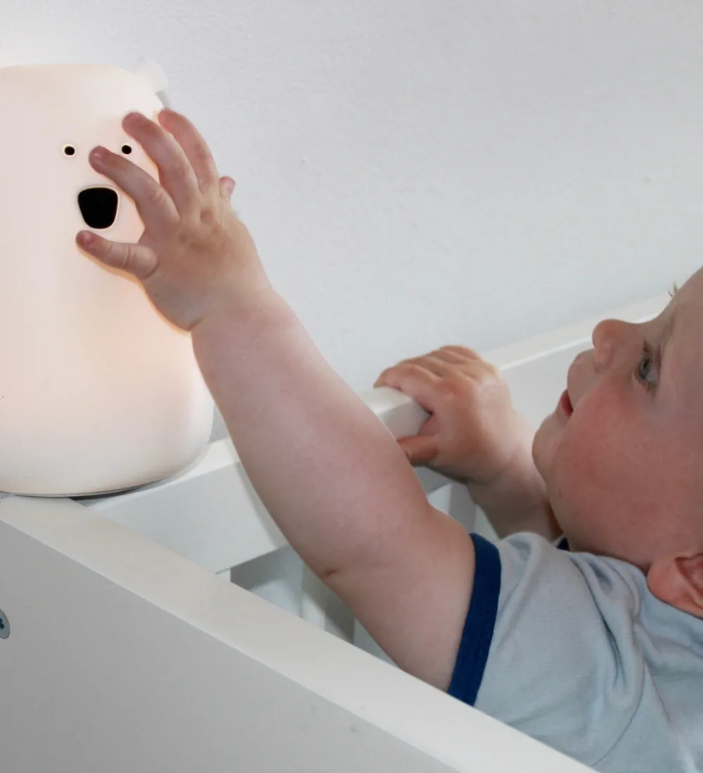 Rabbit & Friends Natlamper|Lampe - 11x17 cm - Stor Bjørn - Blå