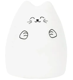 Rabbit & Friends Natlamper|Lampe - 15x11 cm - Kat - Hvid