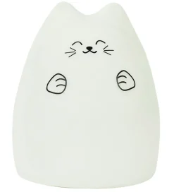 Rabbit & Friends Natlamper|Lampe - 15x11 cm - Kat - Hvid